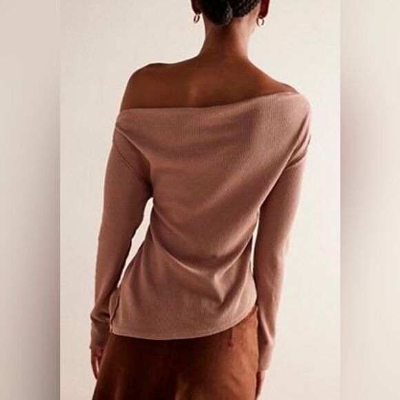 NEW WE THE FREE PEOPLE EL SOL LAYERING TOP WAFFLE THERMAL - Picture 2 of 2